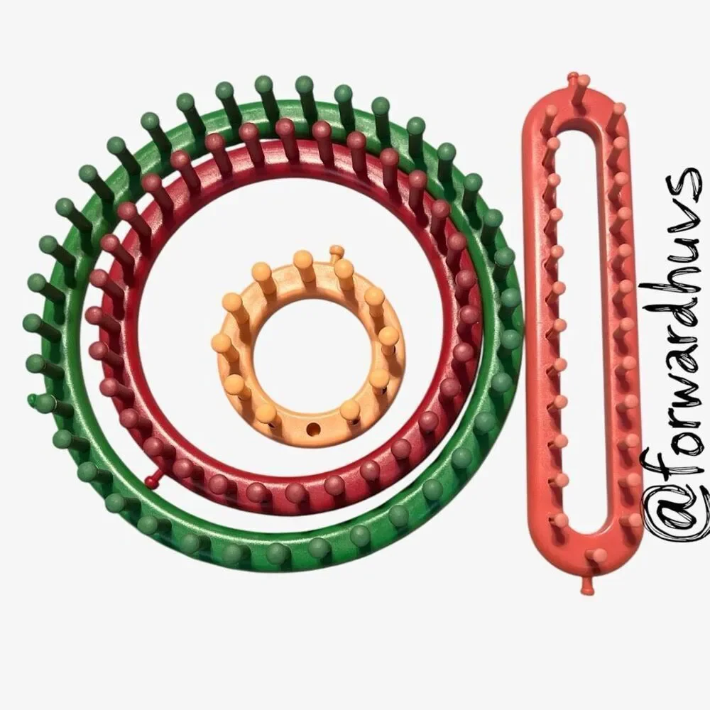 Knifty Knitter Loom Set – Long Loom, Round Looms Flower Loom